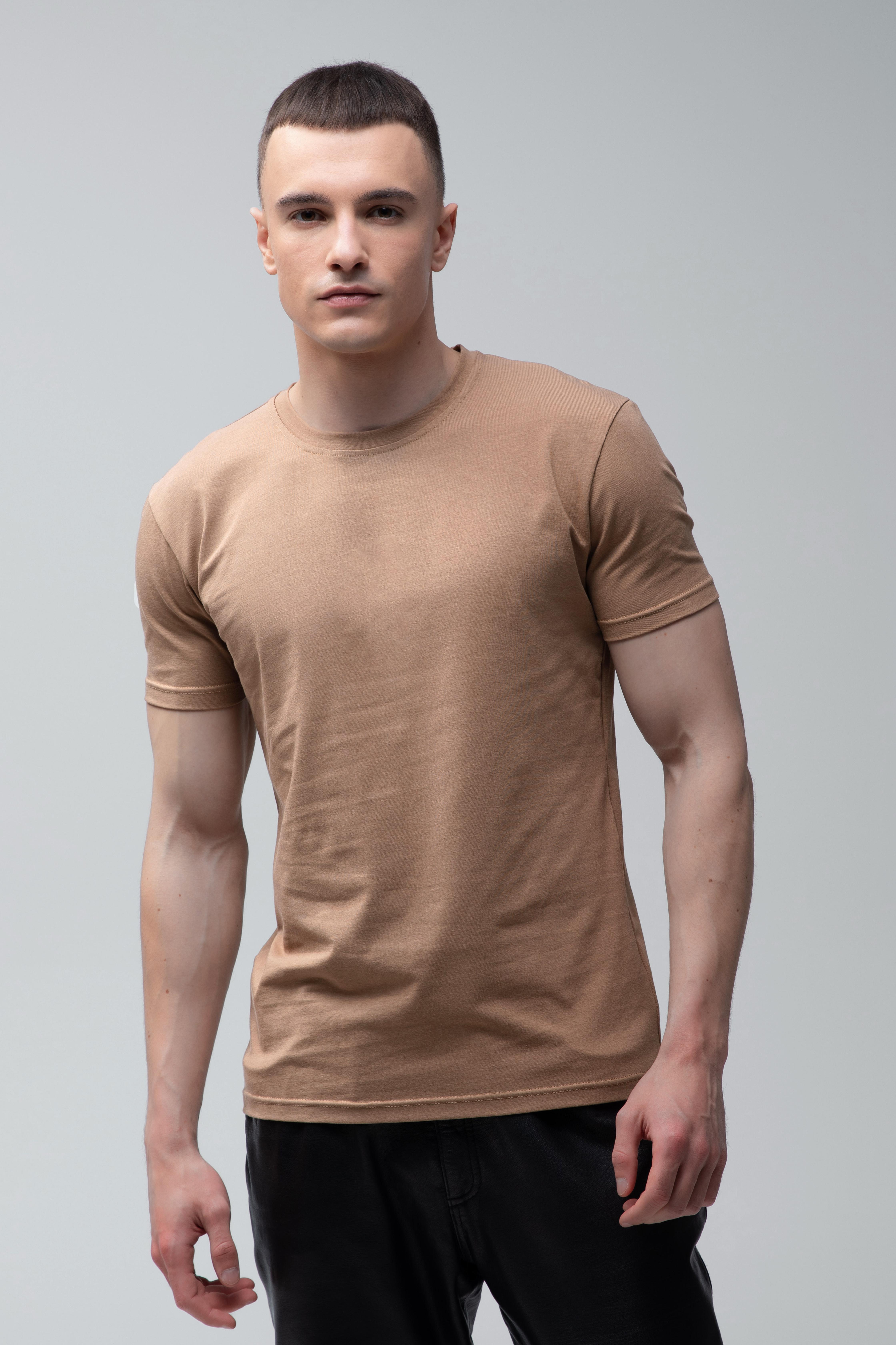 Футболка мужская базовая Ray Premium Fit XXL Коричневый (U0102-Brown)