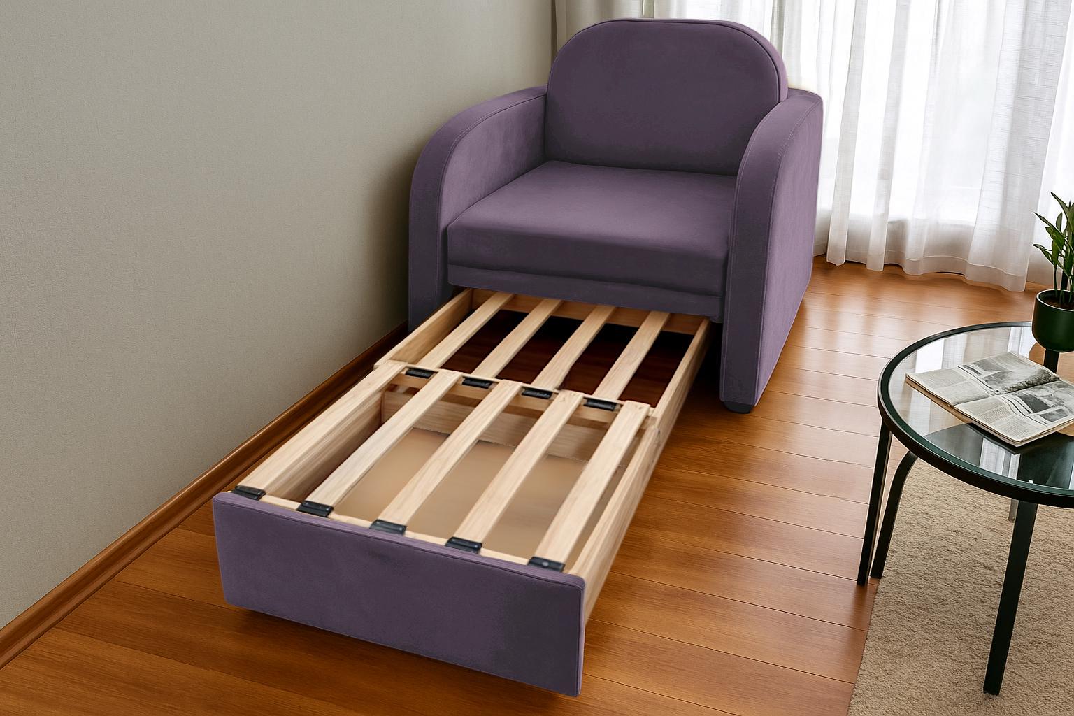 Кресло-диван мягкое раскладное Tobi Sho Дрим велюр Mars 1140х850х730 мм 11/Пудрово-сиреневый - фото 2 Кресло-диван мягкое раскладное Tobi Sho Дрим велюр Mars 1140х850х730 мм 11/Пудрово-сиреневый - фото 2