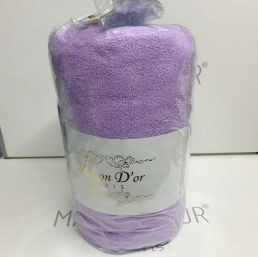 Простирадло Maison D'or махрова на резинці 180x200 см і наволочки 2 шт. 50x70 см Lila (2000022265607)