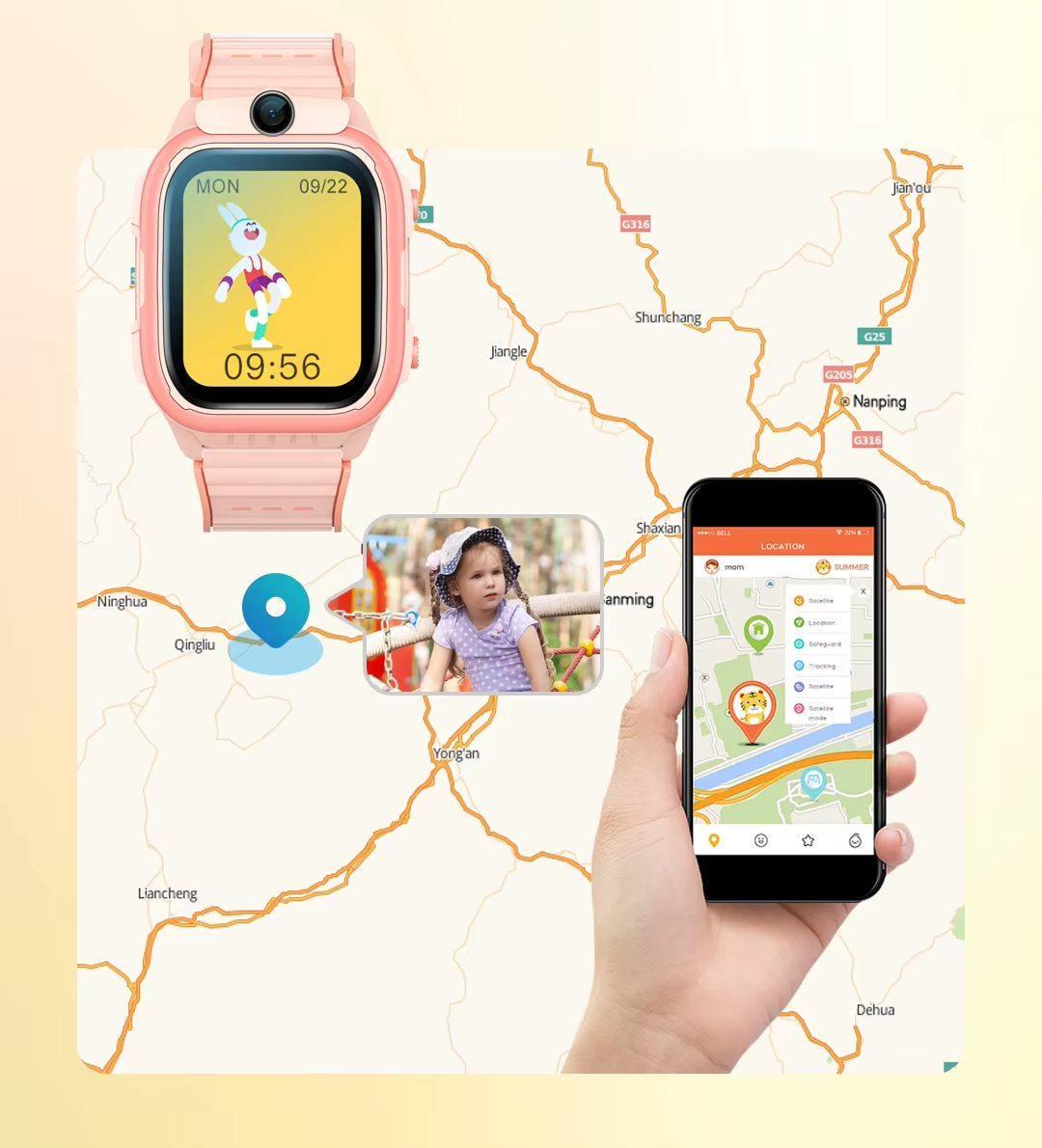 Смарт-часи дитячі Lemfo G83 з GPS/Wi-Fi/LBS/відеодзвінками/прослуховуванням/камерою/голосовим чатом/SOS/4G (2034924) - фото 7