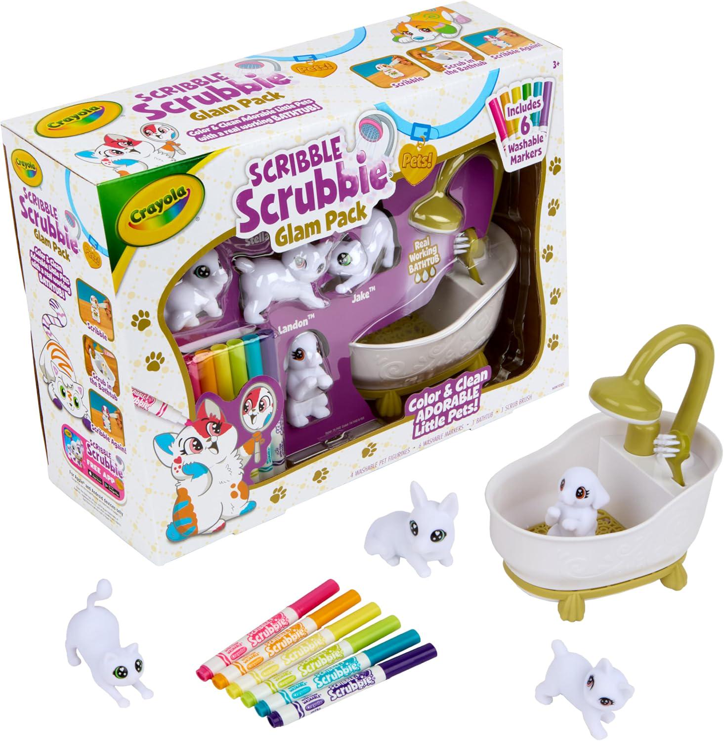 Набор для творчества Crayola Scribble Scrubbies Glam Pack 4 Pets! (74-7442)