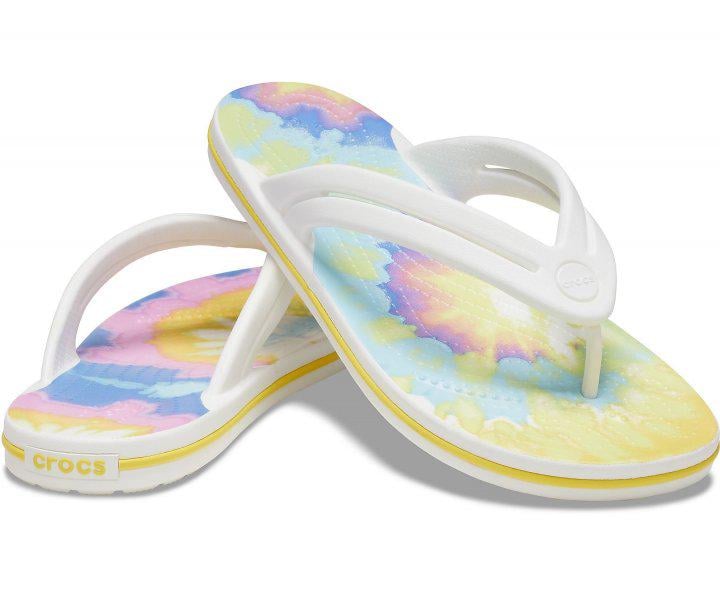 Фліп флоп Crocs Crocband Tie Dye р. W8/EU 39 White/Multi (7110191)