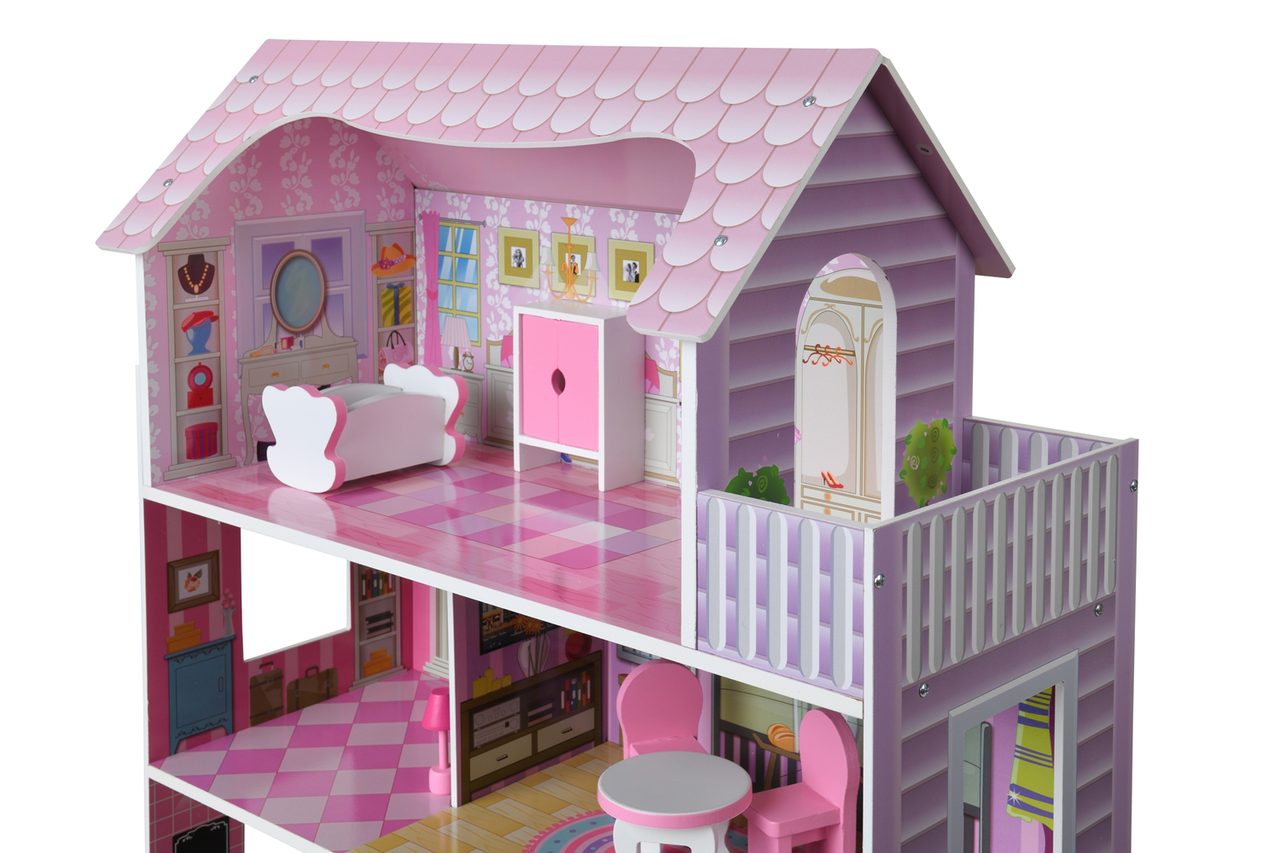 Деревянный кукольный дом с LED подсветкой (3892) - фото 6 Деревянный кукольный дом с LED подсветкой (3892) - фото 6