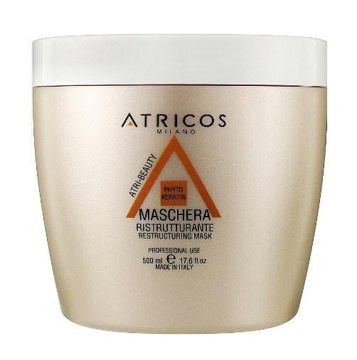 Маска для обновления волос ATRICOS Maschera Ristrutturante keratina с кератином 500 мл (2584561290)