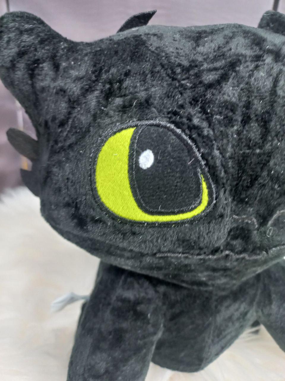 Мягкая игрушка дракон Беззубик ночная фурия Как приручить дракона 25 см Черный (9081/25) - фото 7