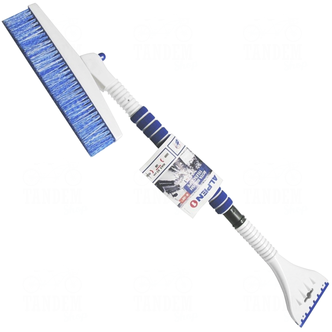 Телескопічна щітка для очищення снігу зі скребком Alpen 1 Rota Brush Telescope 70 см x 14 см