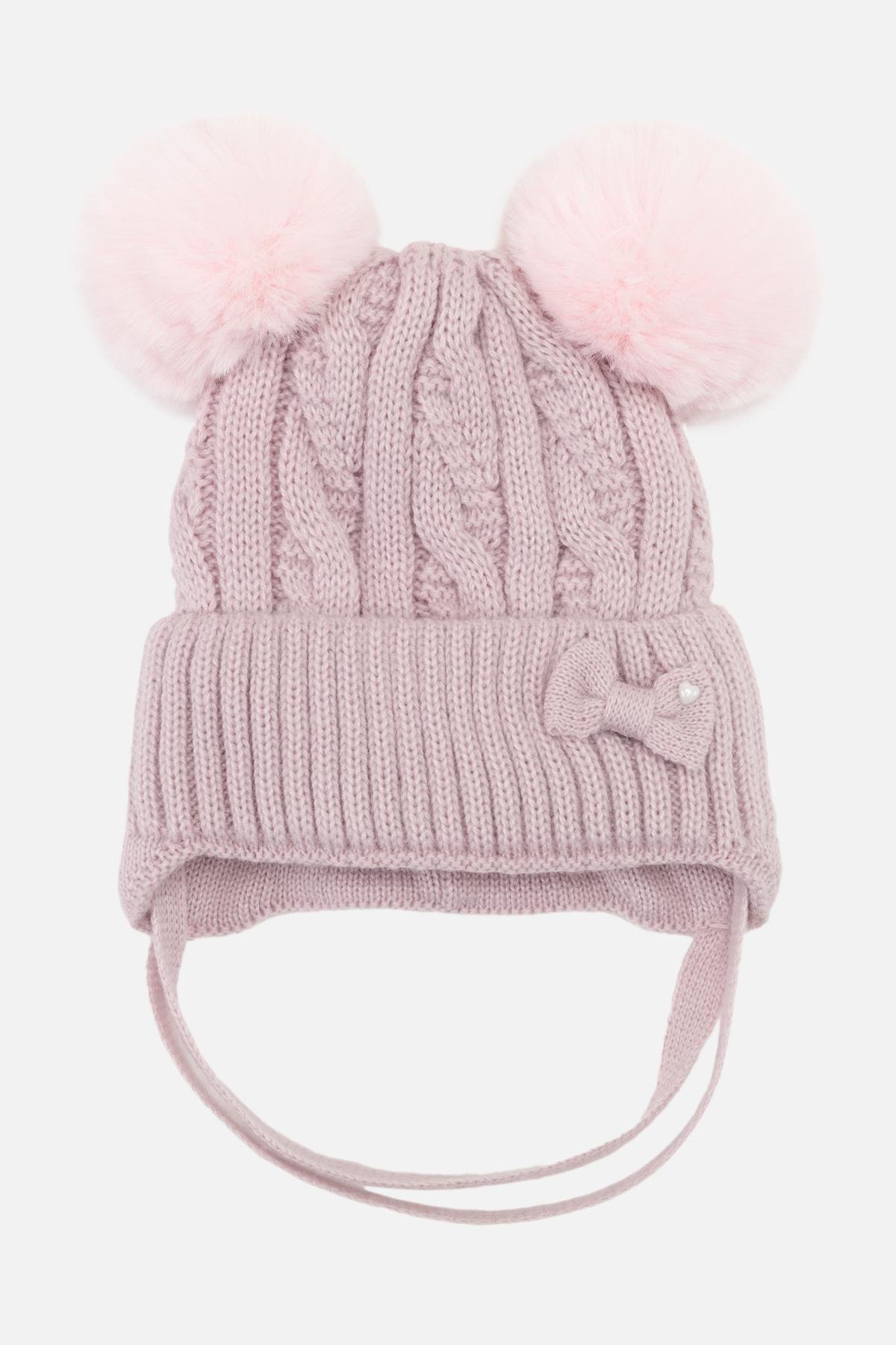 Шапка для девочки 40-42 см Пудровый (ЦБ-00263320)