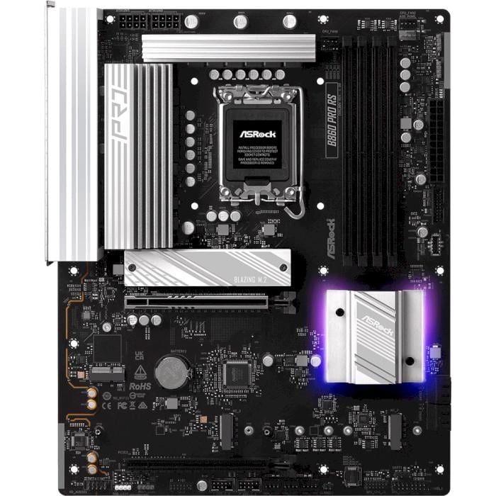 Материнская плата ASRock B860 PRO RS ATX sLGA1851 Intel B860 4xDDR5 3xM.2 4xSATA DP HDMI 2.5GbE Black (35227043)
