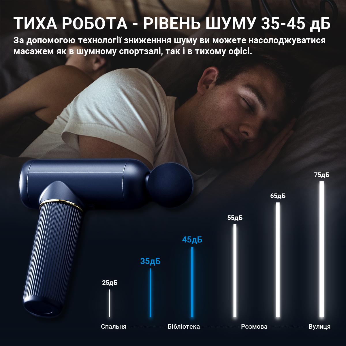 Массажер для тела ручной перкуссионный MX-35 портативный 30 скоростей Черный - фото 6