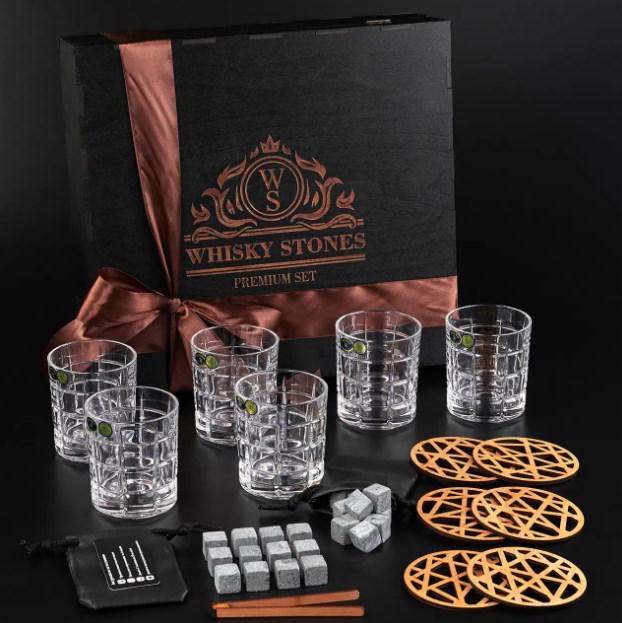 Подарочный набор для алкоголя камни для виски Whiskey Stones 24 шт. и 6 стаканов Bohemia Timesquare 320 мл - фото 2 Подарочный набор для алкоголя камни для виски Whiskey Stones 24 шт. и 6 стаканов Bohemia Timesquare 320 мл - фото 2