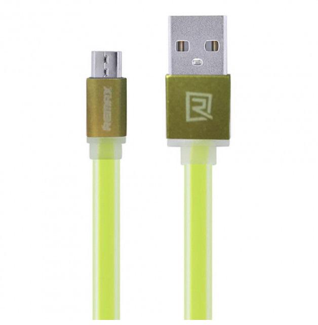 Кабель Micro USB REMAX Colourful 005m 1м высокоскоросной Green