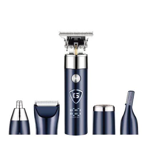 Машинка для стрижки Geemy GM-8012 5 насадок Blue (10572)
