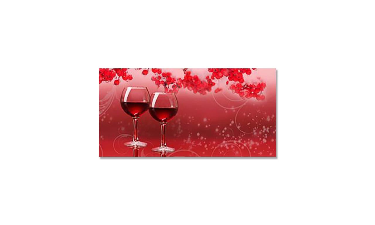 Наклейка виниловая на стол Zatarga Бокал красного вина 600х1200 мм (1289777138)