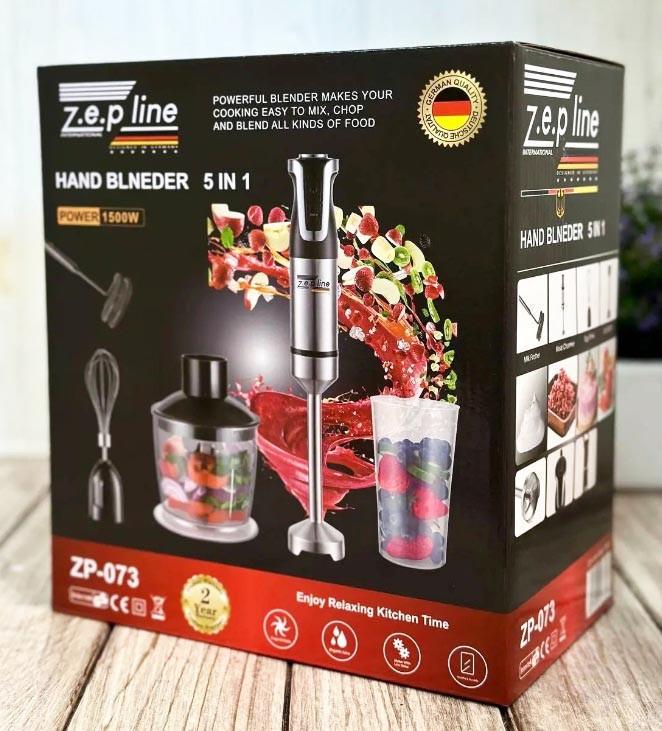 Блендер 5в1 Zepline ZP-073 погружной с насадками Черный - фото 6 Блендер 5в1 Zepline ZP-073 погружной с насадками Черный - фото 6
