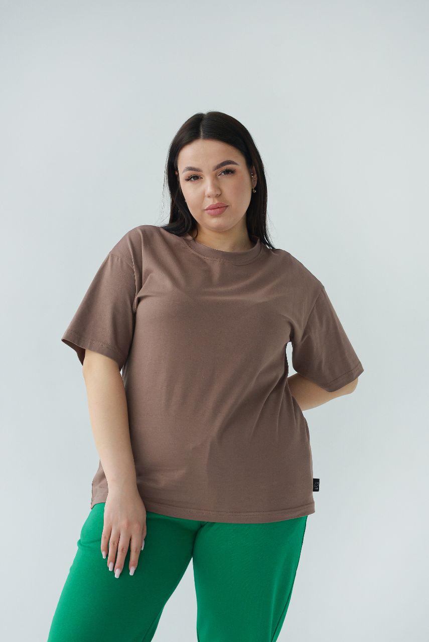 Футболка unisex oversize р. 48-50 Шоколадный (14-7718 3)