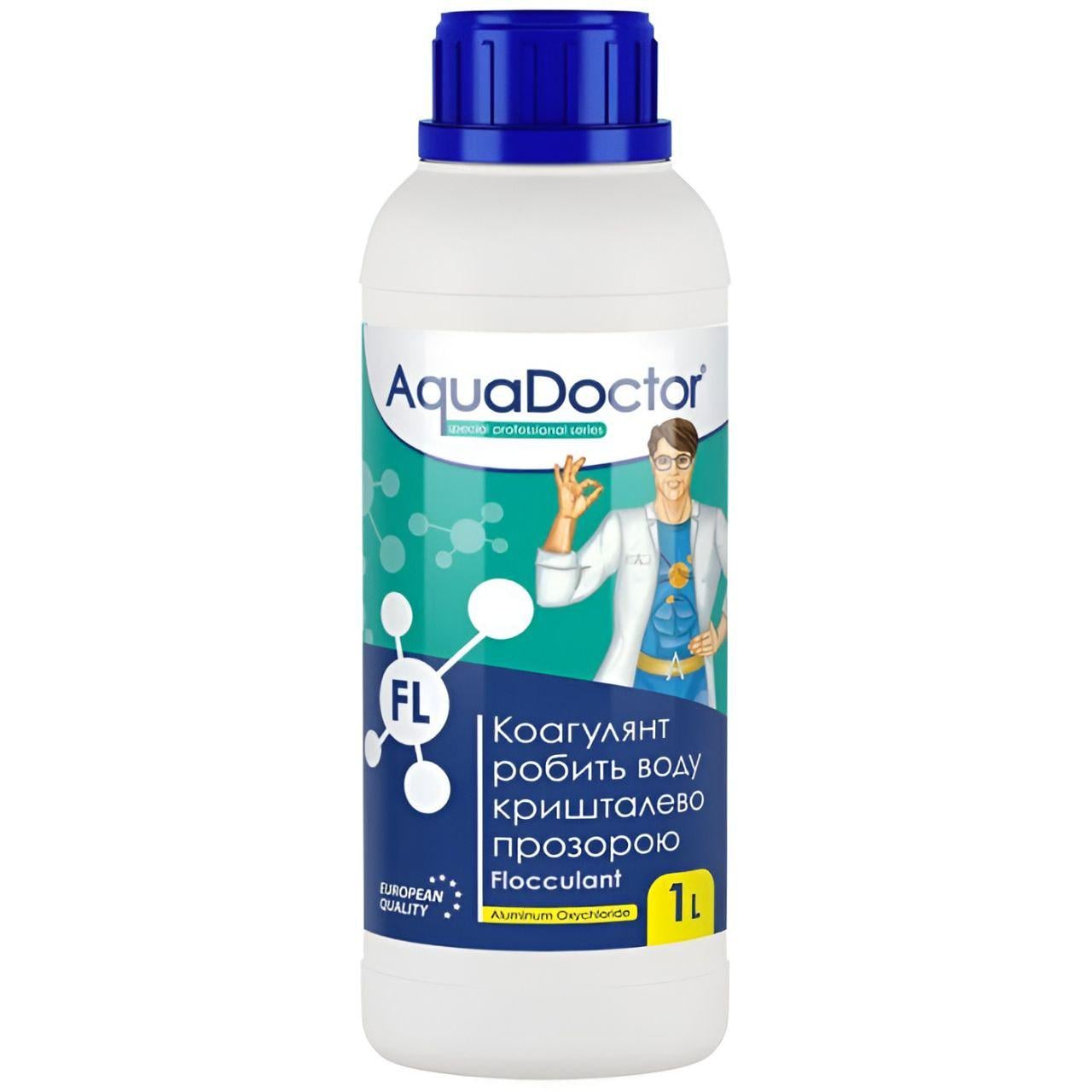 Средство коагулирующее жидкое AquaDoctor FL A19514 1 л для очистки и освещения воды (33803593)