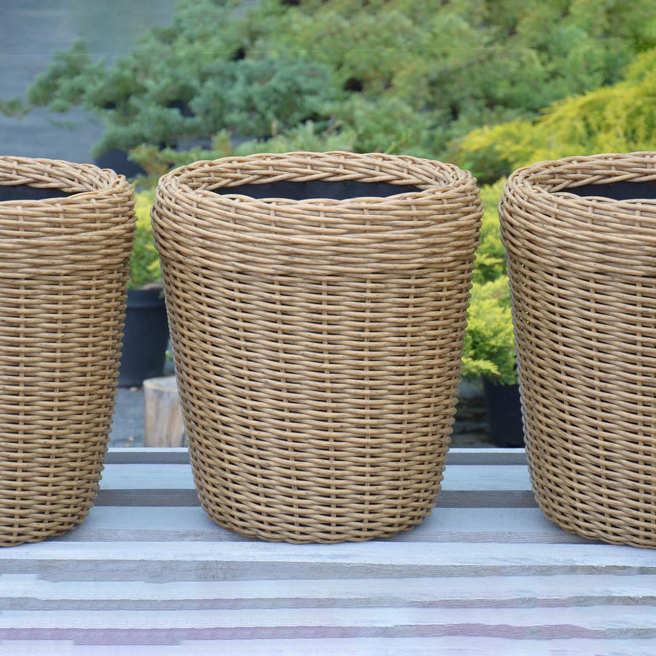 Кашпо высокое для цветов и растений из искусственного ротанга/ручной работы 16 л Дерево (12354507) - фото 3 Кашпо высокое для цветов и растений из искусственного ротанга/ручной работы 16 л Дерево (12354507) - фото 3