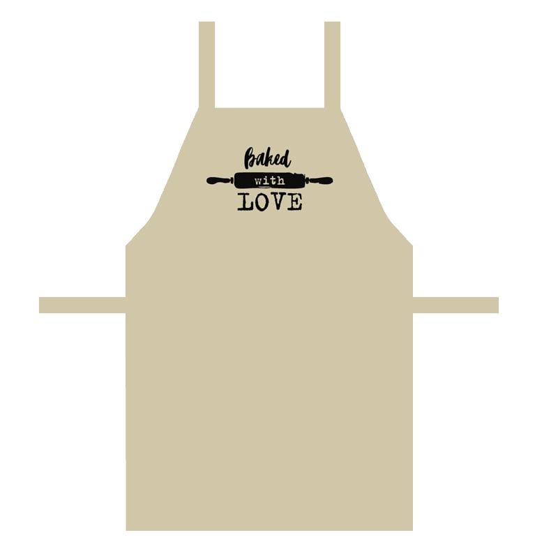 Фартук с надписью Baked with love 75х51 см (FRT_19N015) Фартук с надписью Baked with love 75х51 см (FRT_19N015)