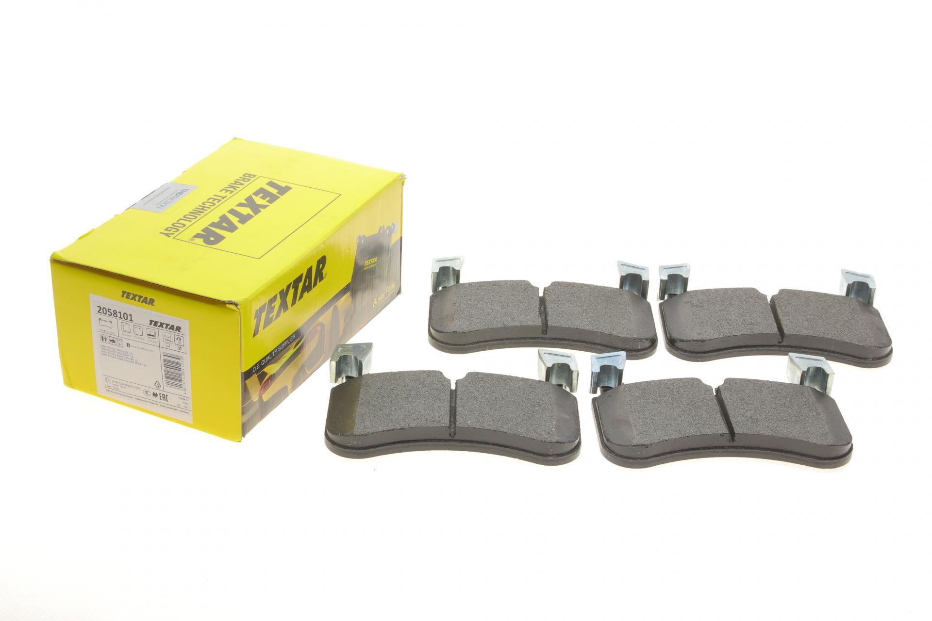 Колодки тормозные передние TEXTAR Land Rover Defender 19-/Discovery 16-/Range Rover 12- 4x4 Brembo Q+ (2058101 TEXTAR) Колодки тормозные передние TEXTAR Land Rover Defender 19-/Discovery 16-/Range Rover 12- 4x4 Brembo Q+ (2058101 TEXTAR)