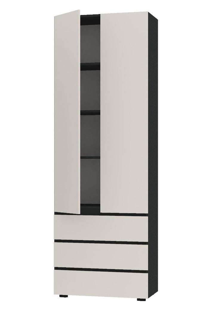 Шкаф Алекса СН-600-3п 60х55х218 см Кашемир/Антрацитовый (71287) Шкаф Алекса СН-600-3п 60х55х218 см Кашемир/Антрацитовый (71287)