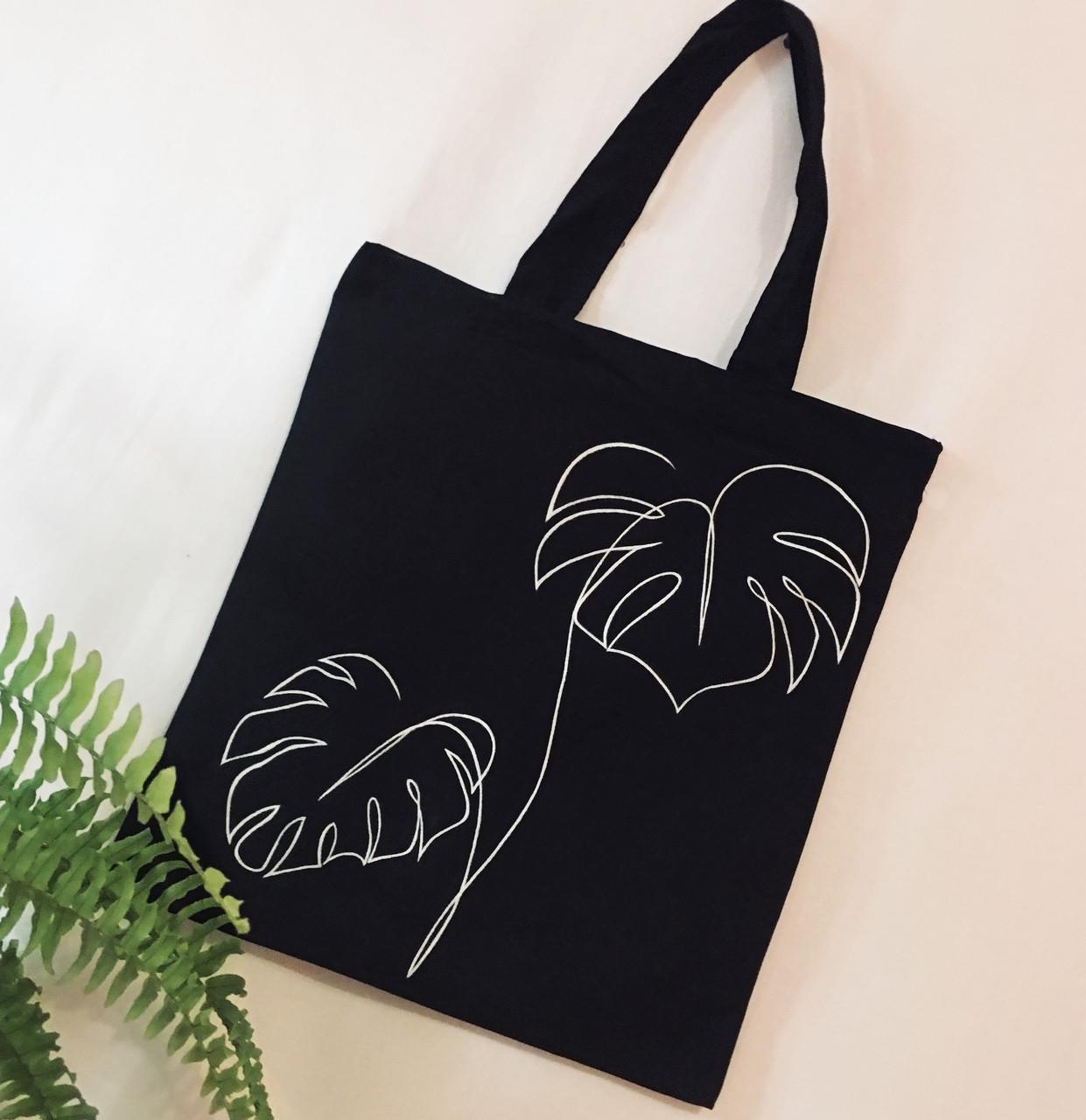 Эко-сумка с принтом Листья (826) Эко-сумка с принтом Листья (826)