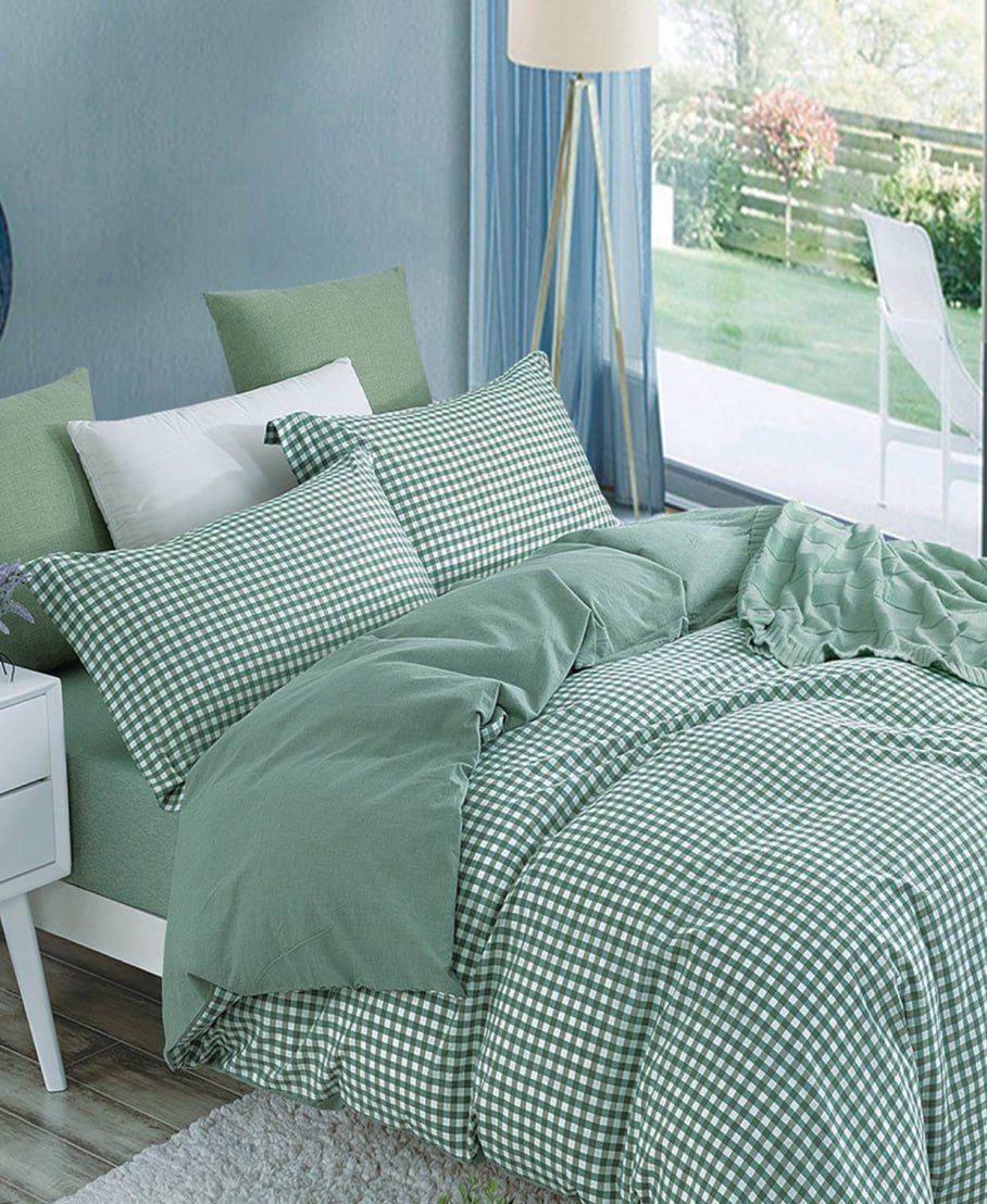 Постельное белье Viluta Wash 14 геометрия вареный хлопок евро (30646)