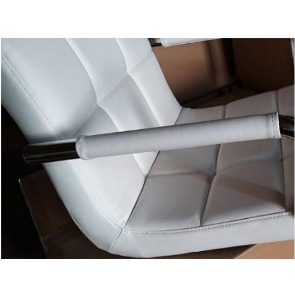 Крісло Group SDM Артур хром/еко шкіра Білий - фото 3 Крісло Group SDM Артур хром/еко шкіра Білий - фото 3