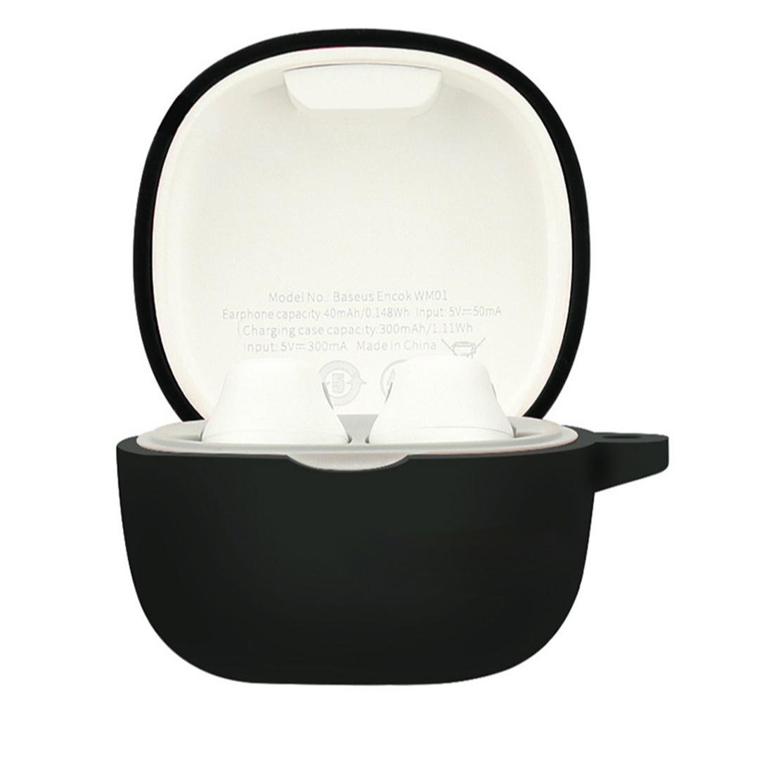Чохол для навушників HMU Baseus Encok WM01 TWS силіконовий Чорний (ECR_7472)
