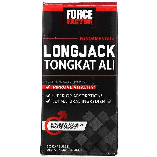 Репродуктивне здоров'я чоловіків Force Factor LongJack Tongkat Ali 500 mg 30 capsules