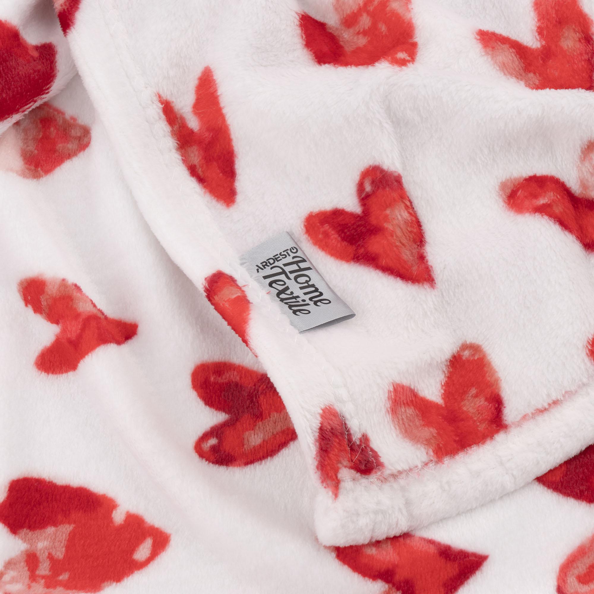 Плед Ardesto Flannel Сердечка 160x200 см Білий (ART0125PB) - фото 4