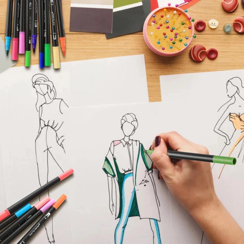 Набор художественных маркеров для рисования скетчинга 80 шт. (120.1483) - фото 5