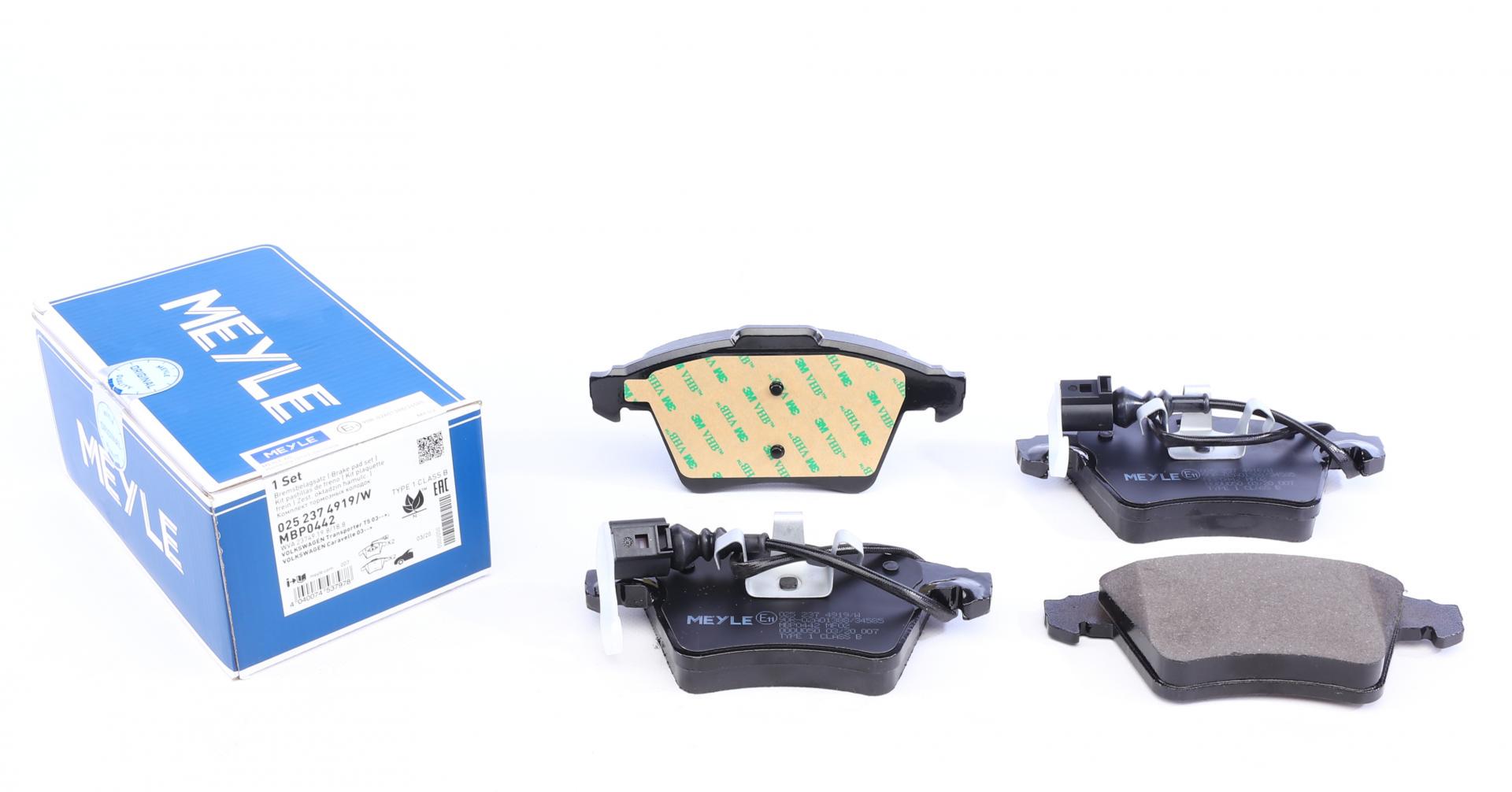 Колодки тормозные передние Meyle 025 237 4919/W VW Touareg 2.5TDI 03-10 Ate с датчиком