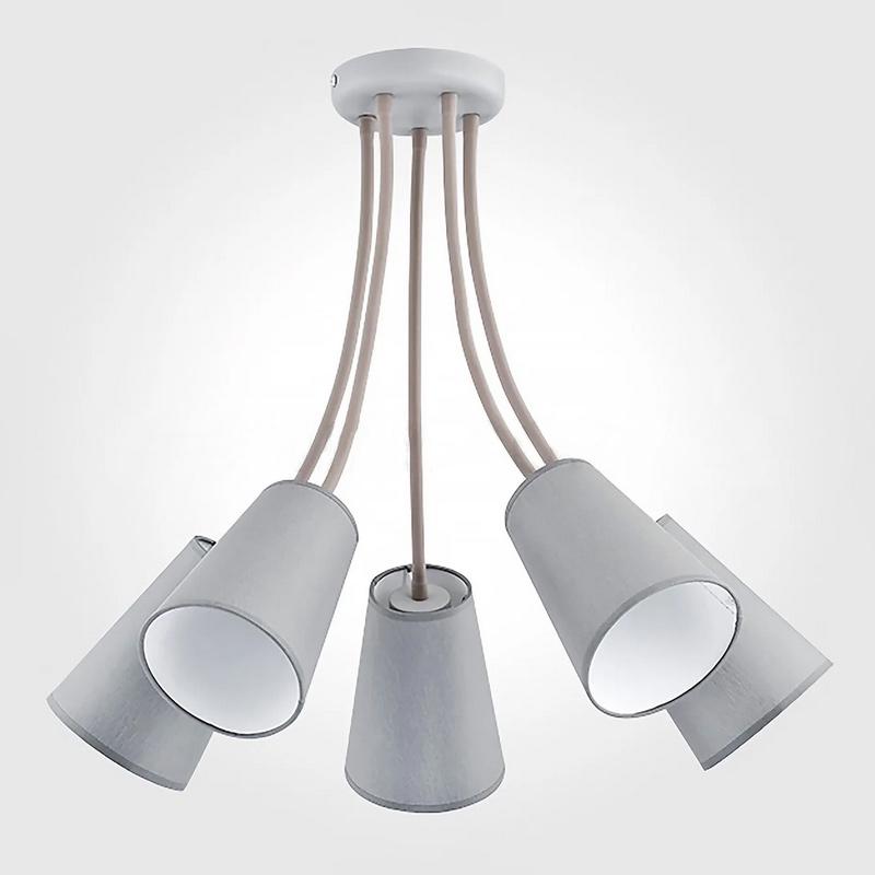 Люстра потолочная Light House NM-14305/5 WT BR на пять ламп Белая