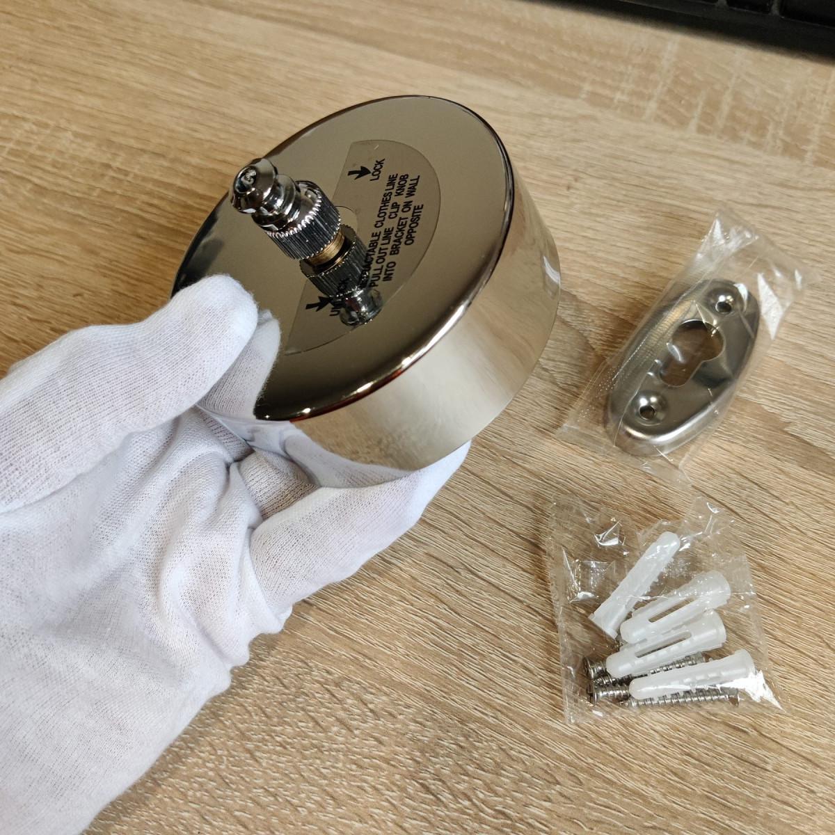 Веревка-трос бельевая Daxini DS-38 Steel вытяжная 3,8 м Хром (2855) - фото 6