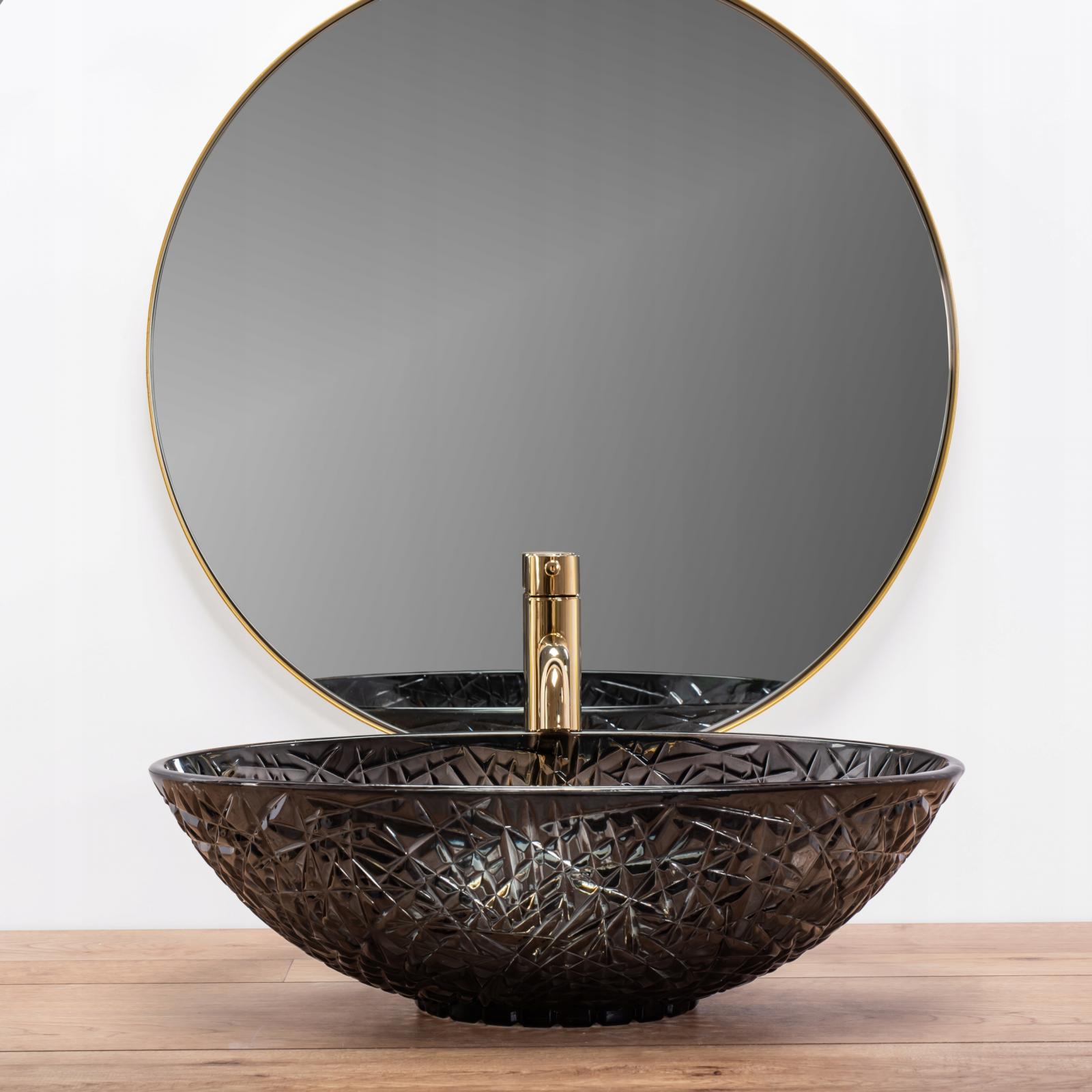 Умывальник накладной REA Frost REA-U5071 510x355x160 мм Черный (170722) - фото 3