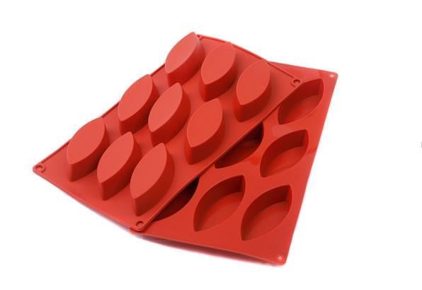 Форма силіконова One Chef для випічки Профі Човен 8,8х4,3х2,2 см на 9 осередків Червоний