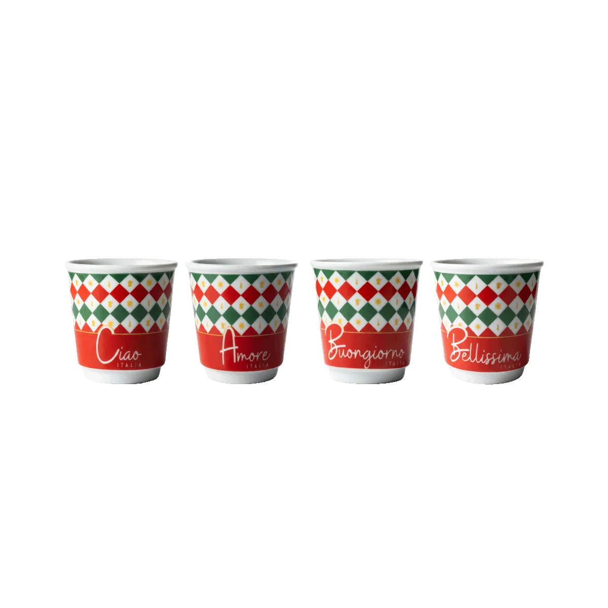 Набор чашек SET 4 CUPS "BICCHIERINI" Tricolore TRICOL02 4 шт. (TRICOL02)