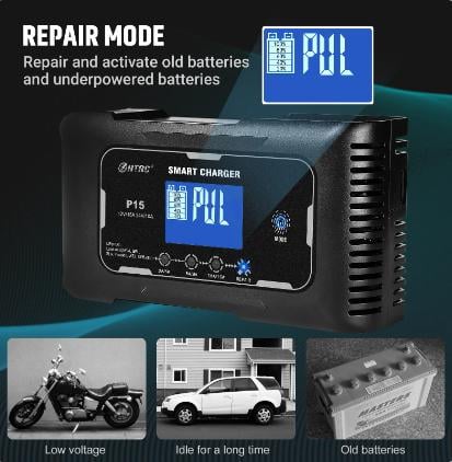 Зарядний пристрій автомобільний P15 для LiFePO4 AGM GEL HTRC 12V/15A 24V/10A - фото 6