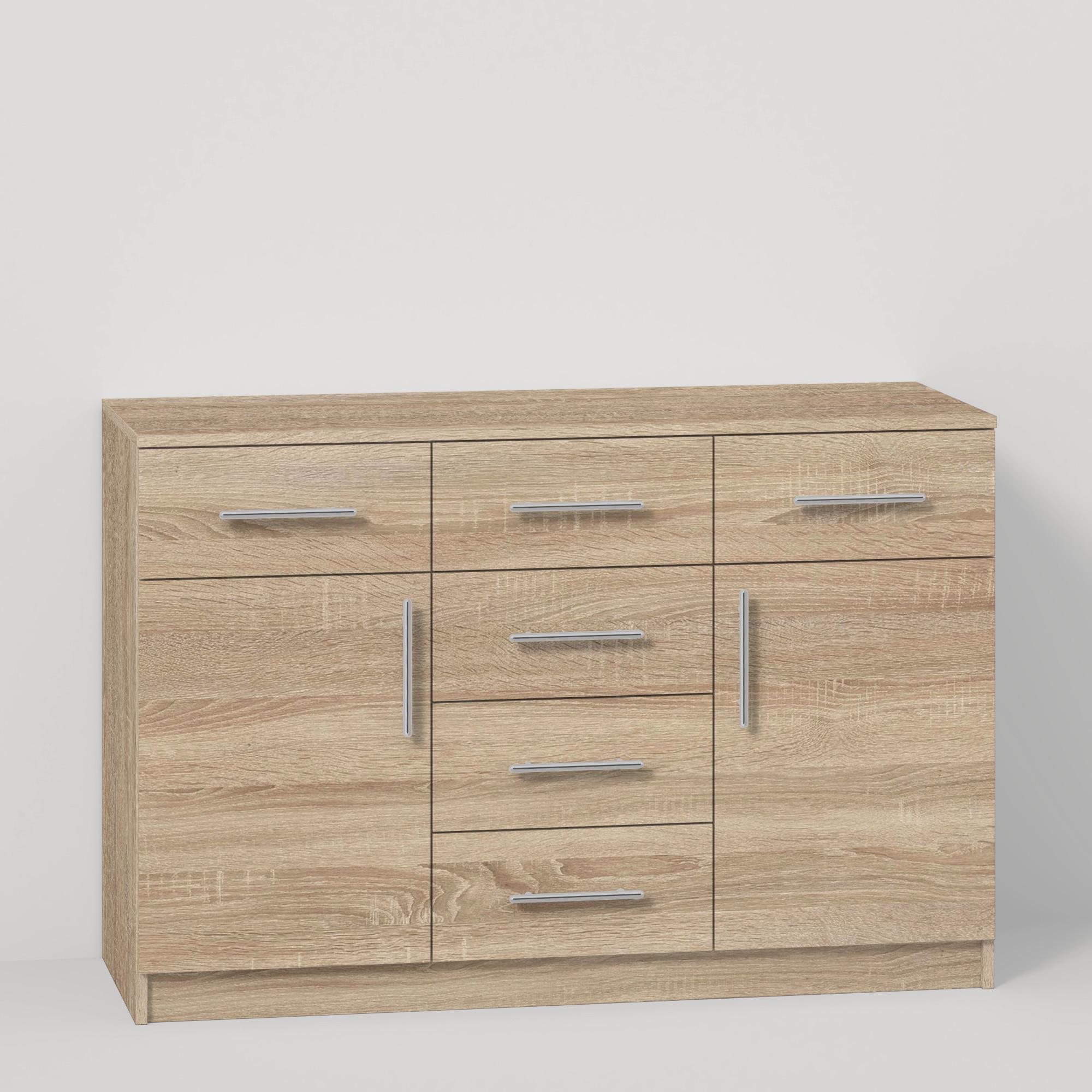 Комод Standart K6+2D 1200x450x800 мм Дуб Сонома - фото 2