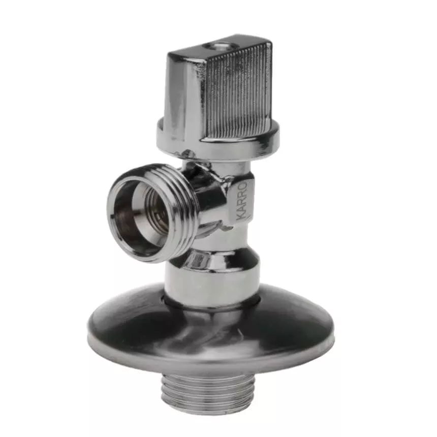 Кран приборный угловой KARRO KR-5001 1/2" х 3/4" латунь отражатель (SQ-1009771)