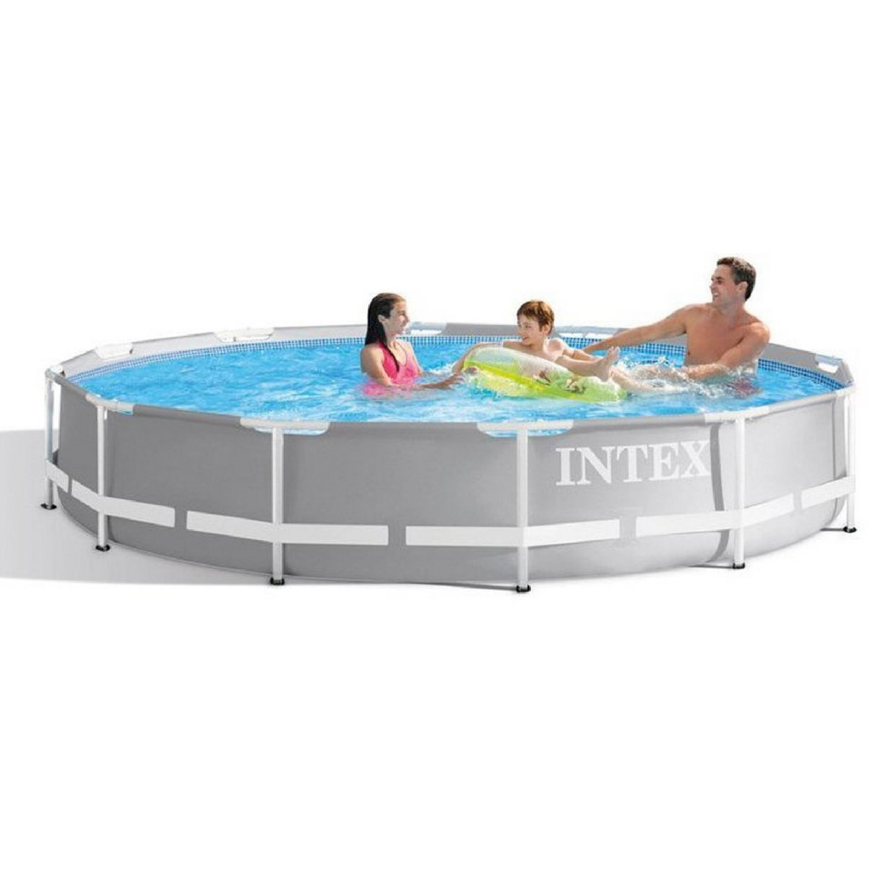 Бассейн каркасный Intex Prism Frame 366x76 см 6503 л Серый (26710)