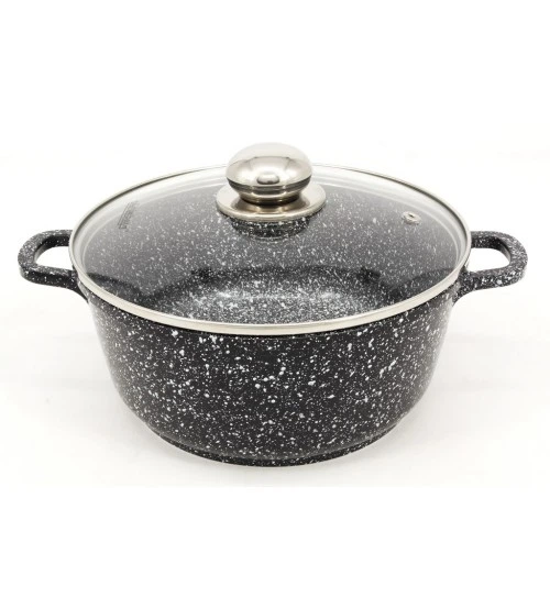 Каструля-казан A-plus 1,6 л з гранітним покриттям Чорний (GR-05258)