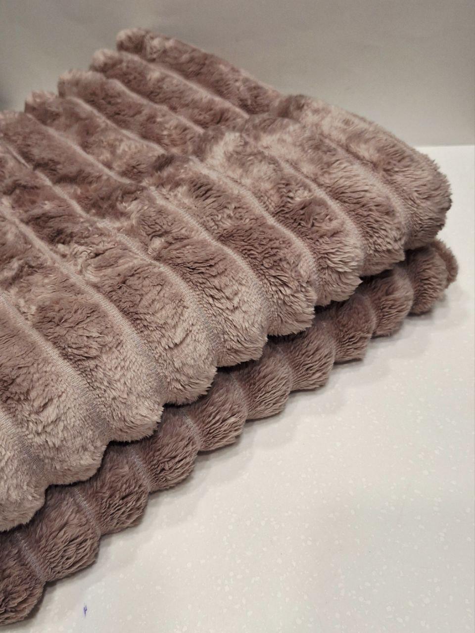 Плед флисовый Шарпей 150x200 см Пудровый (1705) - фото 2
