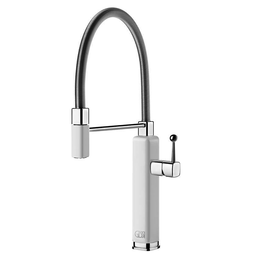 Смеситель кухонный для мойки Gessi Happy XL White (60061298)
