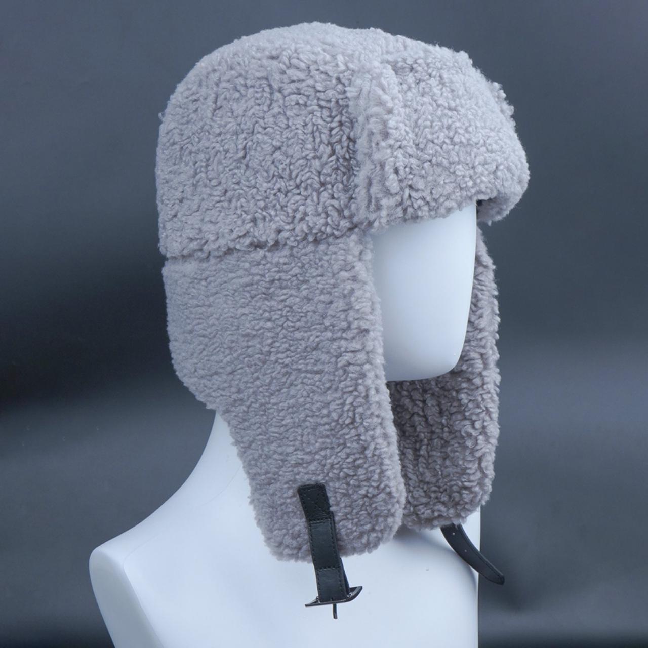 Шапка-вушанка бомбер р. 55-57 Сірий (506) - фото 2