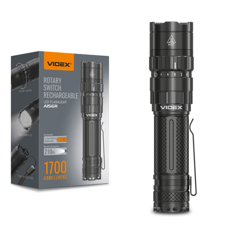 Ліхтарик світлодіодний портативний Videx VLF-A156R 1700Lm 6500K (26564)