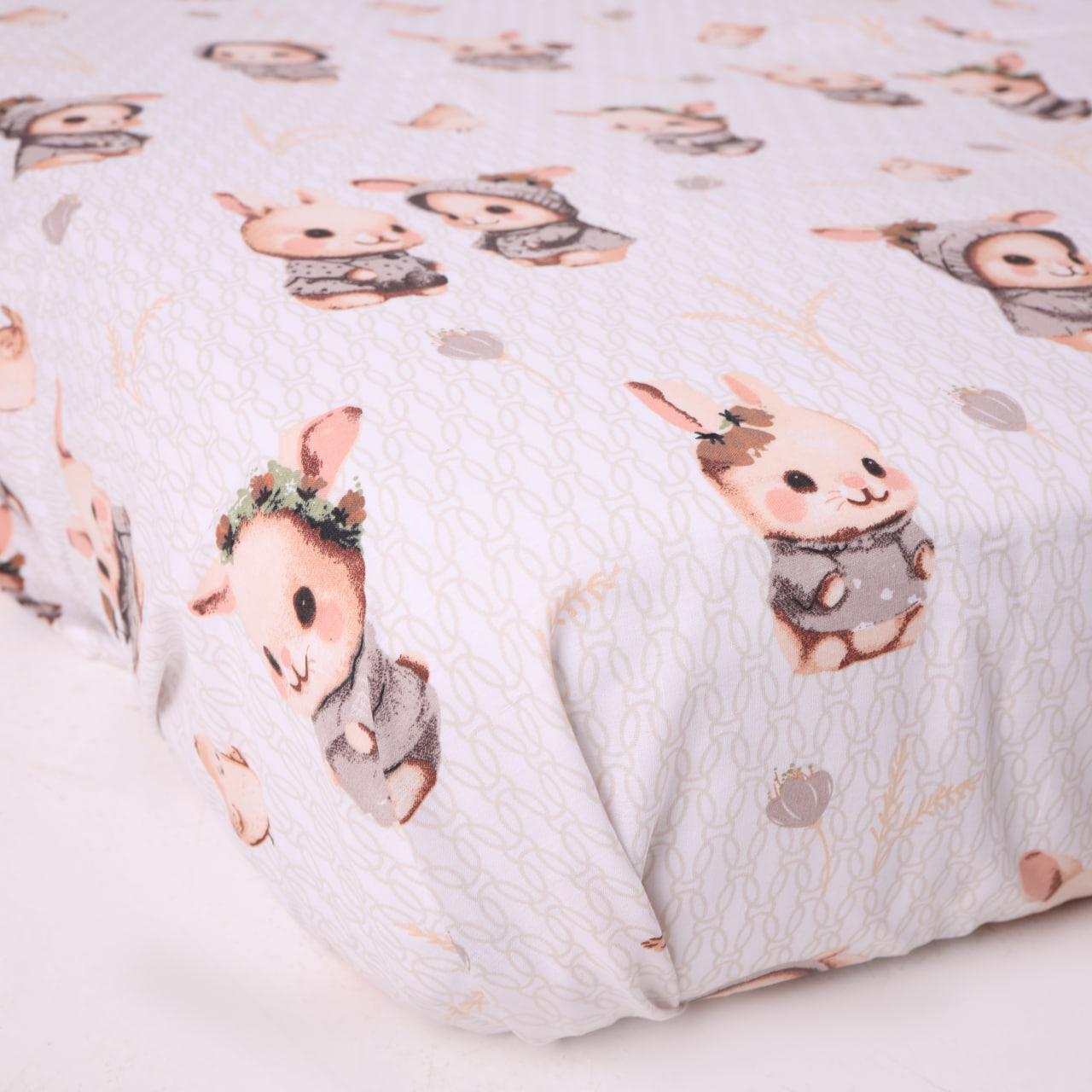 Простынь на резинке Bunnies бязь 180х190х25 см (44445454)