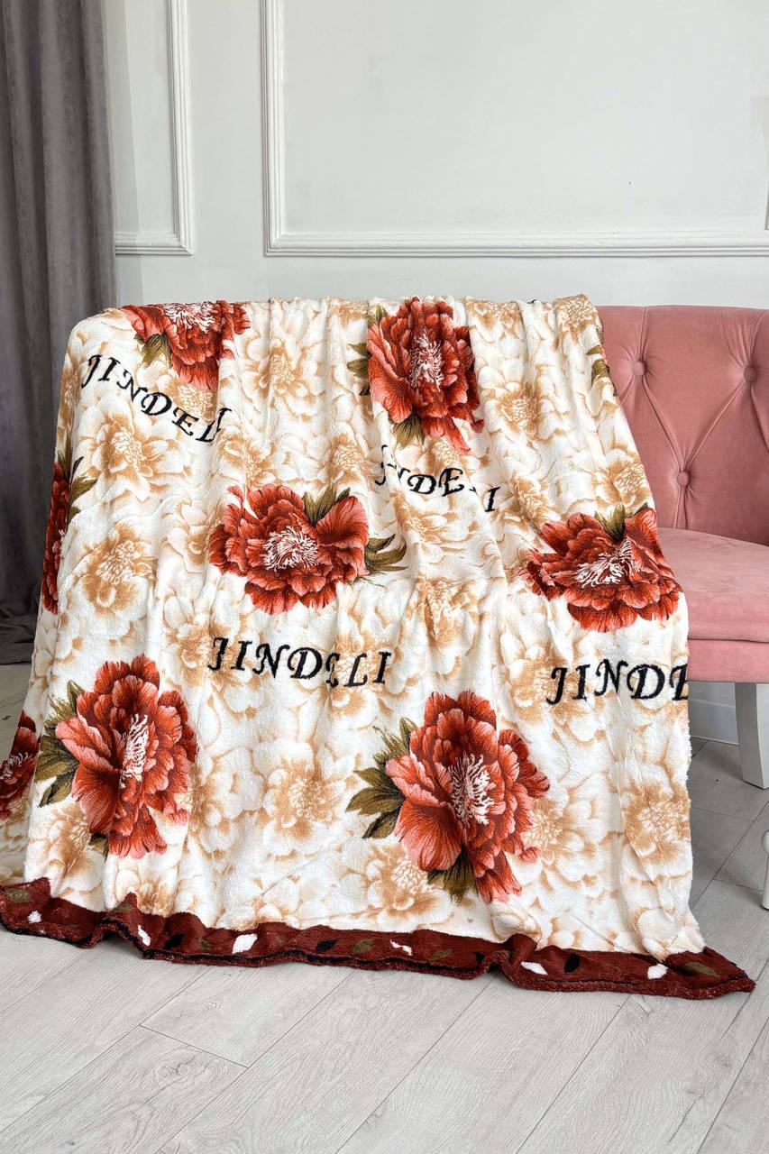 Плед-покрывало Koloco из микрофибры Цветы 180x200 см Разноцветный (07-26-15)