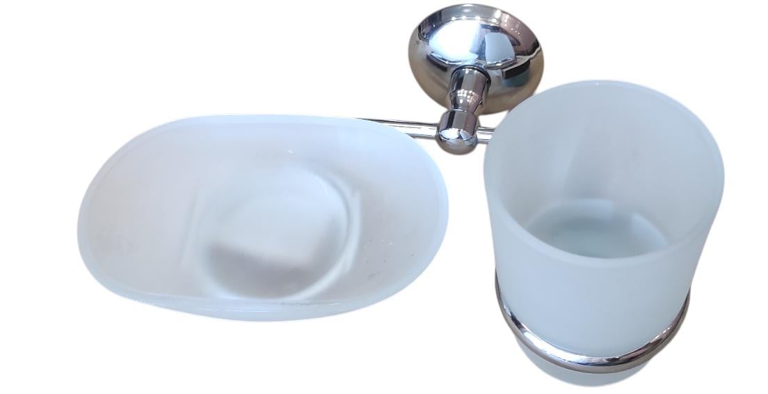 Мильниця та склянка Celik на одному кріпленні (50-0733)