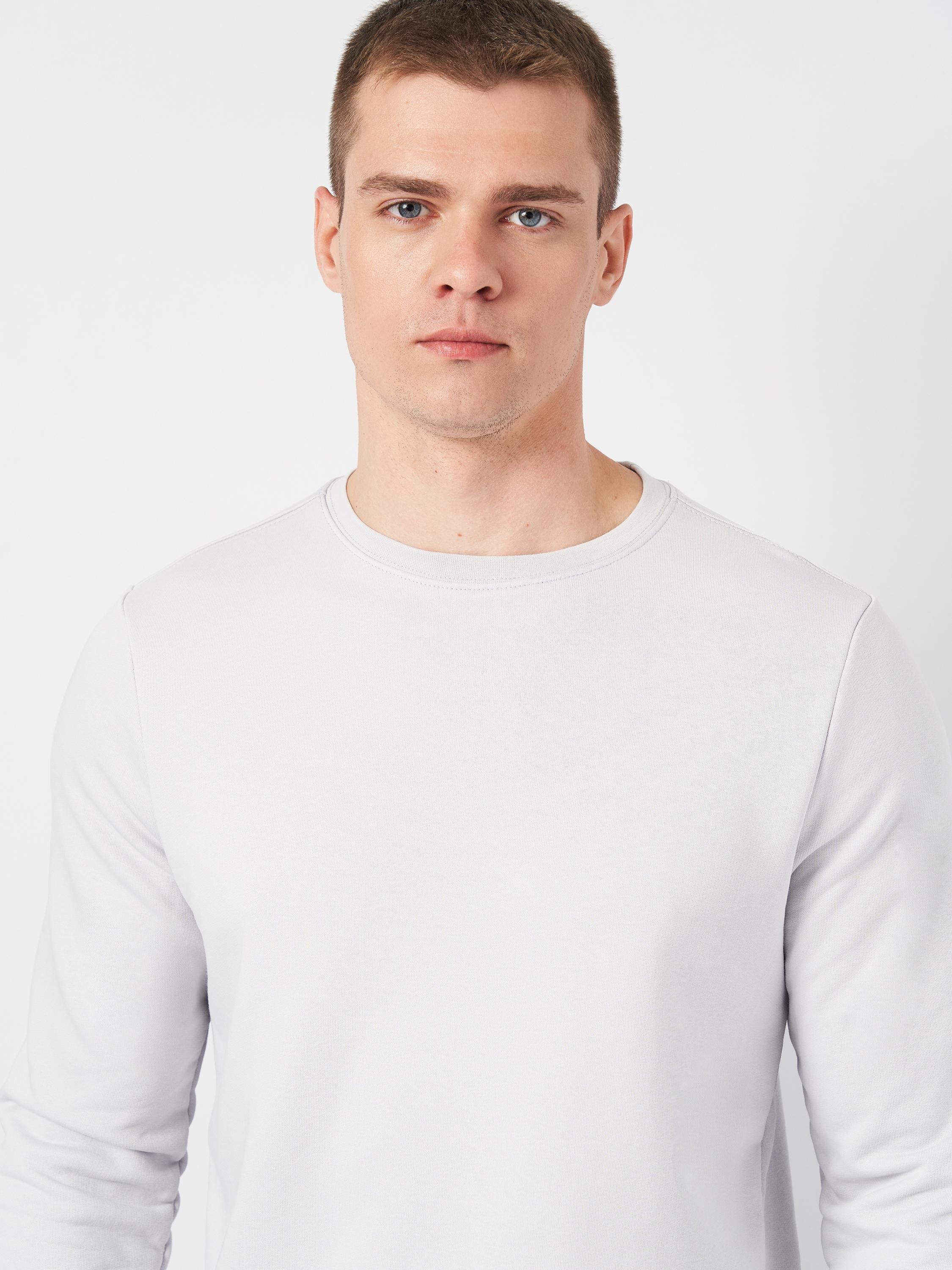 Свитшот мужской однотонный ROZA 210542 M Светло-серый (4824005691348) - фото 4 Свитшот мужской однотонный ROZA 210542 M Светло-серый (4824005691348) - фото 4